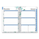 Blue Sky® Lindley Weekly-monthly Planner, Lindley Floral Artwork, 8 X 5, White-blue-green Cover, 12-month (jan To Dec): 2022 freeshipping - TVN Wholesale 