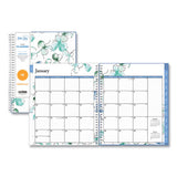 Blue Sky® Lindley Monthly Planner, Lindley Floral Artwork, 10 X 8, White-blue-green Cover, 12-month (jan To Dec): 2022 freeshipping - TVN Wholesale 
