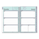 Blue Sky® Rue Du Flore Weekly-monthly Planner, Rue Du Flore Artwork, 8 X 5, Jade-lavender Cover, 12-month (jan To Dec): 2022 freeshipping - TVN Wholesale 