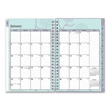 Blue Sky® Rue Du Flore Weekly-monthly Planner, Rue Du Flore Artwork, 8 X 5, Jade-lavender Cover, 12-month (jan To Dec): 2022 freeshipping - TVN Wholesale 