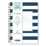 Blue Sky® Day Designer Navy Stripe Daily-monthly Planner, Navy Stripe Artwork, 8 X 5, Navy-white Cover, 12-month (jan To Dec): 2022 freeshipping - TVN Wholesale 