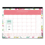 Blue Sky® Day Designer Peyton Desk Pad Calendar, Floral Artwork, 22 X 17, Black Binding, Clear Corners, 12-month (jan-dec): 2022 freeshipping - TVN Wholesale 