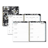 Baccara Dark Create-your-own Cover Weekly-monthly Planner, Floral, 11 X 8.5, Gray-black-gold Cover, 12-month (jan-dec): 2022