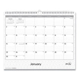 Enterprise Wall Calendar, Enterprise Geometric Artwork, 15 X 12, White-gray Sheets, 12-month (jan To Dec): 2022