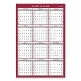 Blue Sky® Classic Red Laminated Erasable Wall Calendar, Classic Red Artwork, 36 X 24, White-red-gray Sheets, 12-month (jan-dec): 2022 freeshipping - TVN Wholesale 