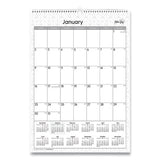 Enterprise Wall Calendar, Enterprise Geometric Artwork, 12 X 17, White-gray Sheets, 12-month (jan To Dec): 2022