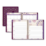 Gili Weekly-monthly Planner, Gili Jewel Tone Artwork, 11 X 8.5, Red Cover, 12-month (jan To Dec): 2022