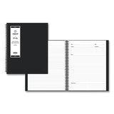 Blue Sky® Aligned Business Notebook, 1 Subject, Meeting Notes Format, Narrow Rule, Black Cover, 11 X 8.5, 78 Sheets freeshipping - TVN Wholesale 