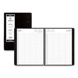 Aligned Daily Four-person Appointment Planner, 11 X 8, Black Cover, 12-month (jan To Dec): 2022