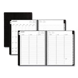 Aligned Weekly-monthly Appointment Planner, 11 X 8.25, Black Cover, 12-month (jan To Dec): 2022