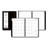 Aligned Monthly Planner With Contacts Page And Extra Notes Pages, 8.63 X 5.88, Black Cover, 12-month (jan To Dec): 2022