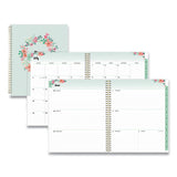 Blue Sky® Laurel Academic Year Weekly-monthly Planner, Floral Artwork, 11 X 8.5, Green-pink Cover, 12-month (july-june): 2021-2022 freeshipping - TVN Wholesale 