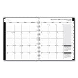 Blue Sky® Solid Black Teacher's Weekly-monthly Lesson Planner, Two-page Spread (nine Classes), 11 X 8.5, Black Cover, 2021 To 2022 freeshipping - TVN Wholesale 