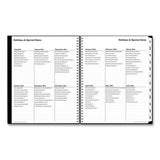 Blue Sky® Solid Black Teacher's Weekly-monthly Lesson Planner, Two-page Spread (nine Classes), 11 X 8.5, Black Cover, 2021 To 2022 freeshipping - TVN Wholesale 