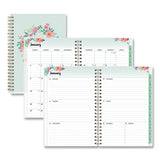 Laurel Weekly-monthly Planner, Laurel Floral Artwork, 8 X 5, Green-pink-orange Cover, 12-month (jan To Dec): 2022