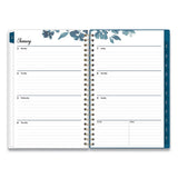 Blue Sky® Bakah Blue Weekly-monthly Planner, Bakah Blue Floral Artwork, 8 X 5, Blue-white Cover, 12-month (jan To Dec): 2022 freeshipping - TVN Wholesale 