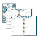 Blue Sky® Bakah Blue Weekly-monthly Planner, Bakah Blue Floral Artwork, 8 X 5, Blue-white Cover, 12-month (jan To Dec): 2022 freeshipping - TVN Wholesale 