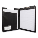 Bond Street, Ltd. Faux-leather Padfolio, Notched Front Cover With Clipboard Fastener, 9 X 12 Pad, 9.75 X 12.5, Black freeshipping - TVN Wholesale 