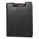 Bond Street, Ltd. Faux-leather Padfolio, Notched Front Cover With Clipboard Fastener, 9 X 12 Pad, 9.75 X 12.5, Black freeshipping - TVN Wholesale 