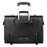 STEBCO Catalog Case On Wheels, Leather, 19 X 9 X 15-1-2, Black freeshipping - TVN Wholesale 