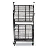 Bostitch® Stowaway Folding Carts, 2 Shelves, 35w X 37.25d X 22h, Black, 250 Lb Capacity freeshipping - TVN Wholesale 