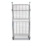 Bostitch® Stowaway Folding Carts, 2 Shelves, 35w X 37.25d X 22h, Chrome, 250 Lb Capacity freeshipping - TVN Wholesale 