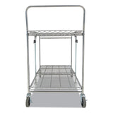 Bostitch® Stowaway Folding Carts, 2 Shelves, 35w X 37.25d X 22h, Chrome, 250 Lb Capacity freeshipping - TVN Wholesale 