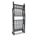 Bostitch® Stowaway Folding Carts, 2 Shelves, 29.63w X 37.25d X 18h, Black, 250 Lb Capacity freeshipping - TVN Wholesale 