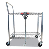 Bostitch® Stowaway Folding Carts, 2 Shelves, 29.63w X 37.25d X 18h, Chrome, 250 Lb Capacity freeshipping - TVN Wholesale 