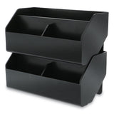 Bostitch® Konnect Desktop Organizer Storage Bin, Wide, 7.5" X 3.5" X 3.5", Black freeshipping - TVN Wholesale 