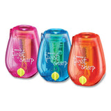 Twist-n-sharp Pencil Sharpener, One-hole, 3.5 X 1.25 X 5.5, Assorted Colors, 3-box