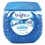 BRIGHT Air® Scent Gems Odor Eliminator, Cool And Clean, Blue, 10 Oz Jar, 6-carton freeshipping - TVN Wholesale 