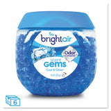 BRIGHT Air® Scent Gems Odor Eliminator, Cool And Clean, Blue, 10 Oz Jar, 6-carton freeshipping - TVN Wholesale 