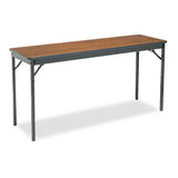 Barricks Special Size Folding Table, Rectangular, 60w X 24d X 30h, Walnut-black freeshipping - TVN Wholesale 