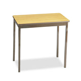 Barricks Utility Table With Bottom Shelf, Rectangular, 48w X 18d X 30h, Walnut-black freeshipping - TVN Wholesale 