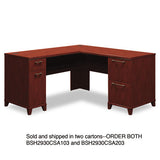 Bush® Enterprise Collection L-desk Pedestal, 70.13" X 70.13" X 29.75", Harvest Cherry, (box 1 Of 2) freeshipping - TVN Wholesale 