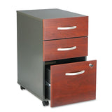 Bush® Series C Mobile Pedestal File, Left-right, 3-drawer: Box-box-file, Legal-letter-a4-a5, Cherry-gray, 15.75 X 20.25 X 27.88 freeshipping - TVN Wholesale 