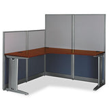 Bush® Office In An Hour Collection L- Workstation, 64.5" X 64.5" X 33", Hansen Cherry, (box 1 Of 2) freeshipping - TVN Wholesale 