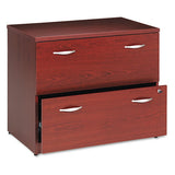 Bush® Series C Lateral File, 2 Legal-letter-a4-a5-size File Drawers, Mahogany, 35.75" X 23.38" X 29.88" freeshipping - TVN Wholesale 