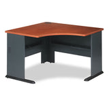 Bush® Series A Collection Corner Desk, 47.25" X 47.25" X 29.88", Natural Cherry-slate Gray freeshipping - TVN Wholesale 