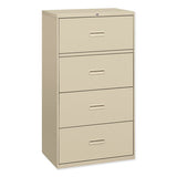 HON® 400 Series Lateral File, 4 Legal-letter-size File Drawers, Putty, 30" X 18" X 52.5" freeshipping - TVN Wholesale 