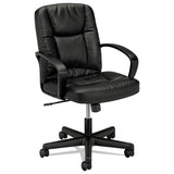 HON® Hvl171 Executive Mid-back Leather Chair, Supports Up To 250 Lb, 16.75" To 20.5" Seat Height, Black freeshipping - TVN Wholesale 
