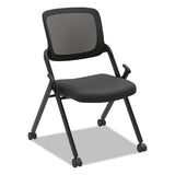 HON® Vl304 Mesh Back Nesting Chair, Supports Up To 250 Lb, Black Seat-back, Silver Base freeshipping - TVN Wholesale 