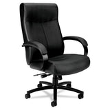 HON® Validate Big And Tall Leather Chair, Supports Up To 450 Lb, 18.75" To 21.5" Seat Height, Black freeshipping - TVN Wholesale 