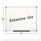 MasterVision® Porcelain Value Dry Erase Board, 48 X 72, White, Aluminum Frame freeshipping - TVN Wholesale 