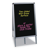 MasterVision® Magnetic Wet Erase Board, 27x34 Black, Black Wood Frame freeshipping - TVN Wholesale 