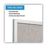 MasterVision® Designer Fabric Bulletin Board, 24x18, Gray Fabric-gray Frame freeshipping - TVN Wholesale 