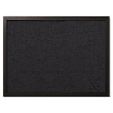 MasterVision® Designer Fabric Bulletin Board, 24 X 18, Black Fabric-black Frame freeshipping - TVN Wholesale 