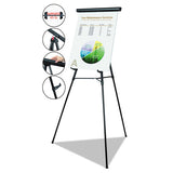 MasterVision® Telescoping Tripod Display Easel, Adjusts 38" To 69" High, Metal, Black freeshipping - TVN Wholesale 