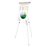 MasterVision® Telescoping Tripod Display Easel, Adjusts 38" To 69" High, Metal, Silver freeshipping - TVN Wholesale 